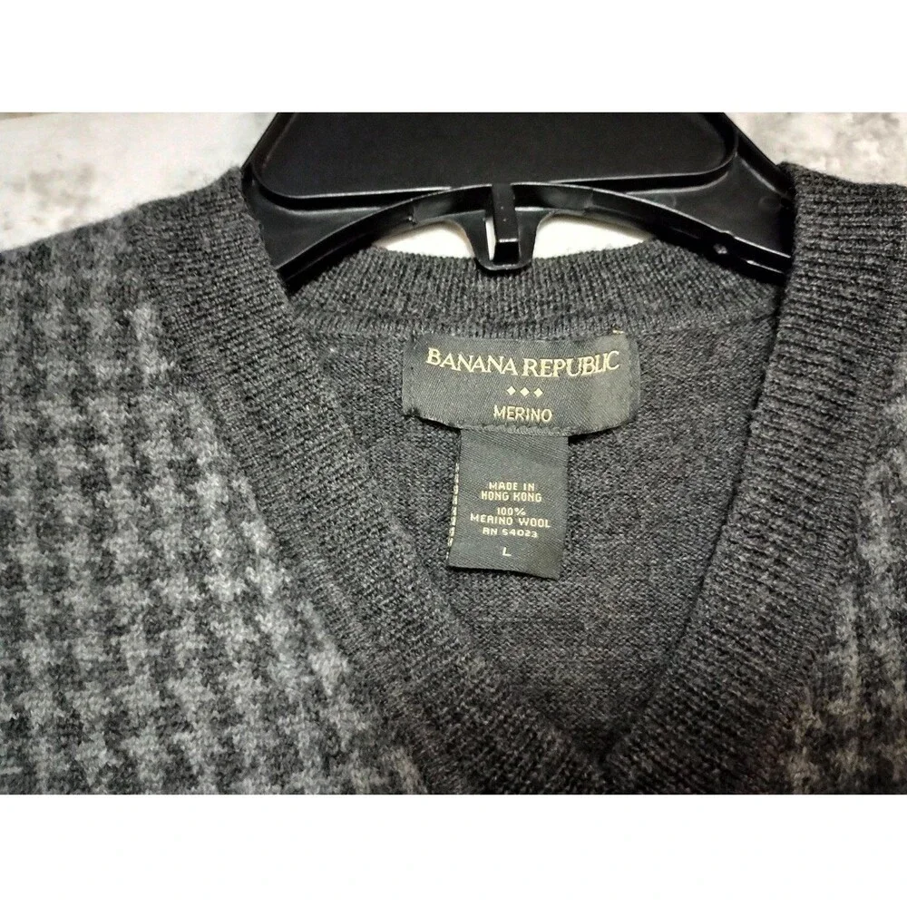 Banana Republic 100% Merino Wool Sweater Vest Size Large